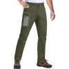 imageTACVASEN Mens Hiking Pants Lightweight Quick Dry Ripstop Water Resistant Stretchy Work Pants for Climbing Travel CasualArmygreen