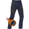 imageTACVASEN Mens Skiing Snow Pants Fleece Lined Waterproof Pants Winter Insulated Hiking Pant for Outdoor Work HuntingDgrey Navy