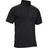 imageTACVASEN Mens Summer Short Sleeve Tactical Military Shirt for Men Combat Paintball Airsoft Shirt with 14 Zipper Black XL