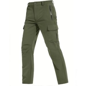 imageTACVASEN Mens Cargo Pants 5 Pockets Water Resistant Lightweight Quick Dry Ripstop Stretch Pants for Hiking Work TravelArmy Green