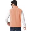 imageTACVASEN Mens Fleece Vest Zip Up Lightweight Vests Outerwear with Pockets Winter Warm Sleeveless Jacket for Hiking GolfApricot