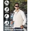 imageTACVASEN Mens Fleece Vest Zip Up Lightweight Vests Outerwear with Pockets Winter Warm Sleeveless Jacket for Hiking GolfBeigewhite