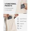 imageTACVASEN Mens Fleece Vest Zip Up Lightweight Vests Outerwear with Pockets Winter Warm Sleeveless Jacket for Hiking GolfBeigewhite