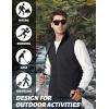 imageTACVASEN Mens Fleece Vest Zip Up Lightweight Vests Outerwear with Pockets Winter Warm Sleeveless Jacket for Hiking GolfBlack