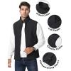 imageTACVASEN Mens Fleece Vest Zip Up Lightweight Vests Outerwear with Pockets Winter Warm Sleeveless Jacket for Hiking GolfBlack