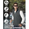 imageTACVASEN Mens Fleece Vest Zip Up Lightweight Vests Outerwear with Pockets Winter Warm Sleeveless Jacket for Hiking GolfDarkgrey