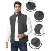 imageTACVASEN Mens Fleece Vest Zip Up Lightweight Vests Outerwear with Pockets Winter Warm Sleeveless Jacket for Hiking GolfDarkgrey