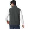 imageTACVASEN Mens Fleece Vest Zip Up Lightweight Vests Outerwear with Pockets Winter Warm Sleeveless Jacket for Hiking GolfDarkgrey