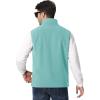 imageTACVASEN Mens Fleece Vest Zip Up Lightweight Vests Outerwear with Pockets Winter Warm Sleeveless Jacket for Hiking GolfGraygreen