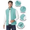 imageTACVASEN Mens Fleece Vest Zip Up Lightweight Vests Outerwear with Pockets Winter Warm Sleeveless Jacket for Hiking GolfGraygreen