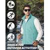 imageTACVASEN Mens Fleece Vest Zip Up Lightweight Vests Outerwear with Pockets Winter Warm Sleeveless Jacket for Hiking GolfGraygreen