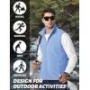 imageTACVASEN Mens Fleece Vest Zip Up Lightweight Vests Outerwear with Pockets Winter Warm Sleeveless Jacket for Hiking GolfLightblue