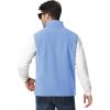 imageTACVASEN Mens Fleece Vest Zip Up Lightweight Vests Outerwear with Pockets Winter Warm Sleeveless Jacket for Hiking GolfLightblue