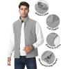 imageTACVASEN Mens Fleece Vest Zip Up Lightweight Vests Outerwear with Pockets Winter Warm Sleeveless Jacket for Hiking GolfLightgrey
