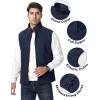 imageTACVASEN Mens Fleece Vest Zip Up Lightweight Vests Outerwear with Pockets Winter Warm Sleeveless Jacket for Hiking GolfNavy