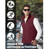 imageTACVASEN Mens Fleece Vest Zip Up Lightweight Vests Outerwear with Pockets Winter Warm Sleeveless Jacket for Hiking GolfWinered