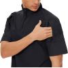 imageTACVASEN Mens Summer Short Sleeve Tactical Military Shirt for Men Combat Paintball Airsoft Shirt with 14 Zipper Black 2XL