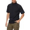 imageTACVASEN Mens Summer Short Sleeve Tactical Military Shirt for Men Combat Paintball Airsoft Shirt with 14 Zipper Black 2XL