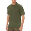 imageTACVASEN Mens Tactical Military Combat TShirt 14 Zip Short Sleeve Shirt Slim Fit Shirts Men Army Green L