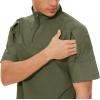 imageTACVASEN Mens Tactical Military Combat TShirt 14 Zip Short Sleeve Shirt Slim Fit Shirts Men Army Green L