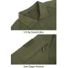 imageTACVASEN Mens Tactical Military Combat TShirt 14 Zip Short Sleeve Shirt Slim Fit Shirts Men Army Green L
