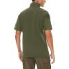 imageTACVASEN Mens Tactical Military Combat TShirt 14 Zip Short Sleeve Shirt Slim Fit Shirts Men Army Green L
