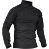 imageTACVASEN Mens 14 Zip Shirts Tactical Military Top Long Sleeve Pullover Hiking Shirt Black XL