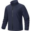 imageTACVASEN Mens Fleece Softshell Jackets Waterproof Winter Coats Warm Fleece Lined Tactical Jacket Windproof Zip PocketsNavy