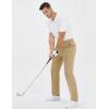 imageTACVASEN Winter Golf Pants for Men Fleece Lined Work Business Casual Dress Slacks Water Resistant Stretch Warm TrousersKhaki