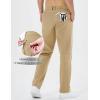imageTACVASEN Winter Golf Pants for Men Fleece Lined Work Business Casual Dress Slacks Water Resistant Stretch Warm TrousersKhaki