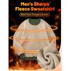 imageTACVASEN Mens Crewneck Sweatshirt Warm Sherpa Lined Sweatshirts Heavyweight Long Sleeve Underwear Winter Fleece PulloverArmy Green