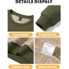 imageTACVASEN Mens Crewneck Sweatshirt Warm Sherpa Lined Sweatshirts Heavyweight Long Sleeve Underwear Winter Fleece PulloverArmy Green