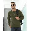 imageTACVASEN Mens Crewneck Sweatshirt Warm Sherpa Lined Sweatshirts Heavyweight Long Sleeve Underwear Winter Fleece PulloverArmy Green