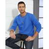 imageTACVASEN Mens Crewneck Sweatshirt Warm Sherpa Lined Sweatshirts Heavyweight Long Sleeve Underwear Winter Fleece PulloverAzure