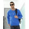 imageTACVASEN Mens Crewneck Sweatshirt Warm Sherpa Lined Sweatshirts Heavyweight Long Sleeve Underwear Winter Fleece PulloverAzure