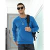 imageTACVASEN Mens Crewneck Sweatshirt Warm Sherpa Lined Sweatshirts Heavyweight Long Sleeve Underwear Winter Fleece PulloverBlue Green