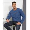 imageTACVASEN Mens Crewneck Sweatshirt Warm Sherpa Lined Sweatshirts Heavyweight Long Sleeve Underwear Winter Fleece PulloverBlue Grey