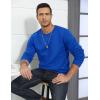 imageTACVASEN Mens Crewneck Sweatshirt Warm Sherpa Lined Sweatshirts Heavyweight Long Sleeve Underwear Winter Fleece PulloverColor Blue