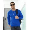 imageTACVASEN Mens Crewneck Sweatshirt Warm Sherpa Lined Sweatshirts Heavyweight Long Sleeve Underwear Winter Fleece PulloverColor Blue
