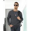 imageTACVASEN Mens Crewneck Sweatshirt Warm Sherpa Lined Sweatshirts Heavyweight Long Sleeve Underwear Winter Fleece PulloverDark Grey