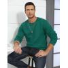 imageTACVASEN Mens Crewneck Sweatshirt Warm Sherpa Lined Sweatshirts Heavyweight Long Sleeve Underwear Winter Fleece PulloverEmerald Green