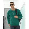 imageTACVASEN Mens Crewneck Sweatshirt Warm Sherpa Lined Sweatshirts Heavyweight Long Sleeve Underwear Winter Fleece PulloverEmerald Green