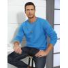 imageTACVASEN Mens Crewneck Sweatshirt Warm Sherpa Lined Sweatshirts Heavyweight Long Sleeve Underwear Winter Fleece PulloverIce Blue