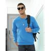 imageTACVASEN Mens Crewneck Sweatshirt Warm Sherpa Lined Sweatshirts Heavyweight Long Sleeve Underwear Winter Fleece PulloverIce Blue