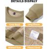 imageTACVASEN Mens Crewneck Sweatshirt Warm Sherpa Lined Sweatshirts Heavyweight Long Sleeve Underwear Winter Fleece PulloverKhaki