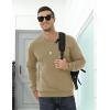 imageTACVASEN Mens Crewneck Sweatshirt Warm Sherpa Lined Sweatshirts Heavyweight Long Sleeve Underwear Winter Fleece PulloverKhaki