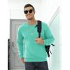 imageTACVASEN Mens Crewneck Sweatshirt Warm Sherpa Lined Sweatshirts Heavyweight Long Sleeve Underwear Winter Fleece PulloverMint Green
