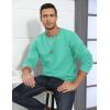 imageTACVASEN Mens Crewneck Sweatshirt Warm Sherpa Lined Sweatshirts Heavyweight Long Sleeve Underwear Winter Fleece PulloverMint Green