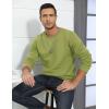 imageTACVASEN Mens Crewneck Sweatshirt Warm Sherpa Lined Sweatshirts Heavyweight Long Sleeve Underwear Winter Fleece PulloverOlive Green