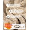 imageTACVASEN Mens Crewneck Sweatshirt Warm Sherpa Lined Sweatshirts Heavyweight Long Sleeve Underwear Winter Fleece PulloverOrange